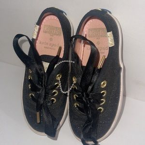 Kate spade Keds black glittery shoes